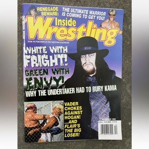 Inside Wrestling Magazine DECEMBER 1995 THE UNDERTAKER & VADER WCW WWF WWE